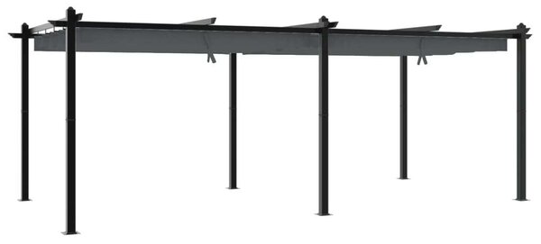 VidaXL Kerti Pavilon - Alumínium - Behúzható Tető - 3x6m