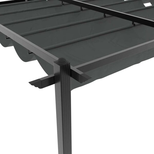 VidaXL Kerti Pavilon - Alumínium - Behúzható Tető - 3x6m
