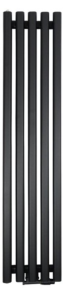 Regnis Lazur LA, fűtőelem 330x1000mm központi csatlakozással 50mm, 428W, fekete matt, LAZURLA/1000/330/D5/BLACK