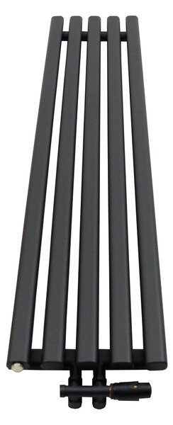 Regnis Lazur LA, fűtőelem 330x1000mm központi csatlakozással 50mm, 428W, fekete matt, LAZURLA/1000/330/D5/BLACK