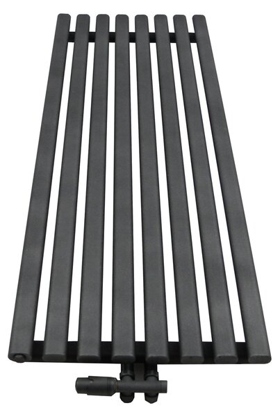 Regnis Lazur LA, fűtőelem 540x1000mm központi csatlakozással 50mm, 766W, fekete matt, LAZURLA/1000/540/D5/BLACK