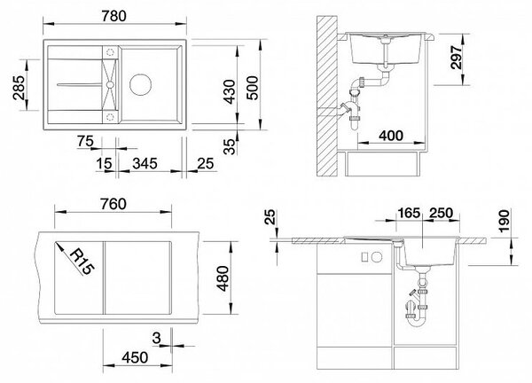 BLANCO METRA 45 S, BLA-525915