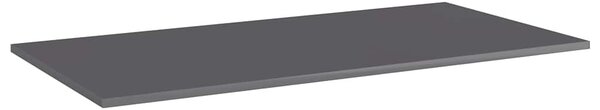 8 db magasfényű szürke forgácslap könyvespolc lap 80x30x1,5 cm