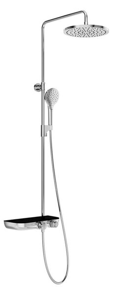 Ravak Termo - Zuhanyszett termosztáttal, átmérő 25 cm, 3 fúvókával, króm/fekete X070162