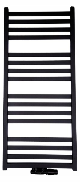 Regnis LOX, fűtőelem 300x570mm központi csatlakozással 50mm, 401W, fekete matt, LOX60/30/D5/FEKETE