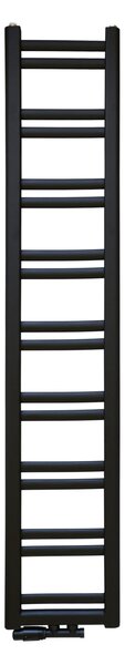 Regnis Retro, fűtőelem 300x1100mm központi csatlakozással 50mm, 444W, matt fekete, RETRO110/30/D5/FEKETE