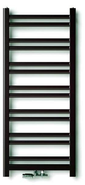 Regnis Retro, fűtőelem 440x900mm központi csatlakozással 50mm, 436W, matt fekete, RETRO90/40/D5/FEKETE