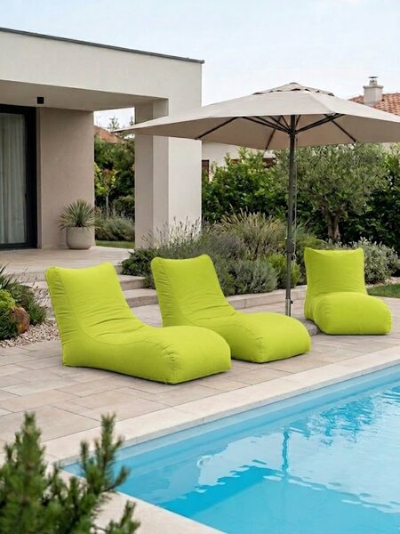 Beantime Sunbed Garden babzsákfotel zöld 130x70x85 cm
