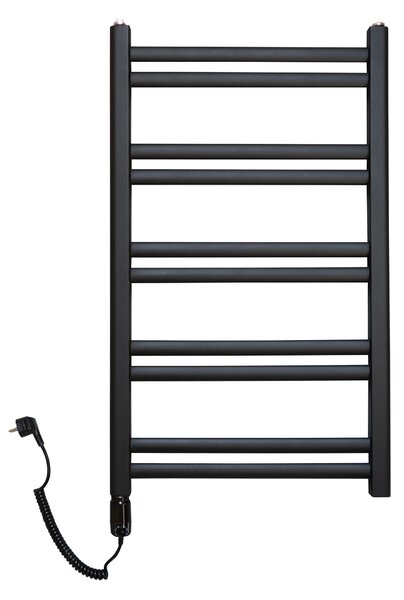 Regnis Retro, fűtőelem 440x900mm központi csatlakozással 50mm, 436W, matt fekete, RETRO90/40/D5/FEKETE