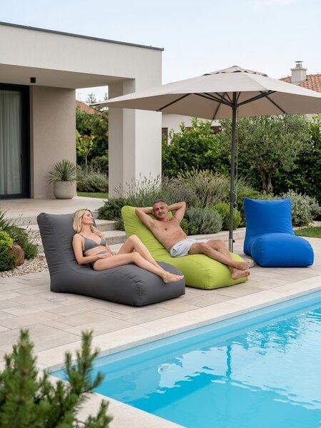 Beantime Sunbed Outdoor Living babzsákfotel szürke 130x70x85 cm