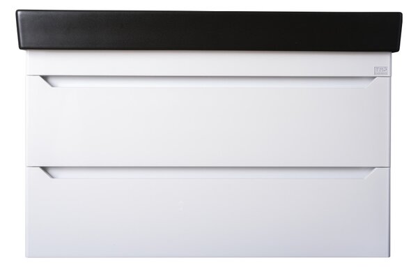 TMP SHARP 100 fali fürdőszobabútor - CeraStyle SHARP FEKETE mosdóval - 100 x 48 cm