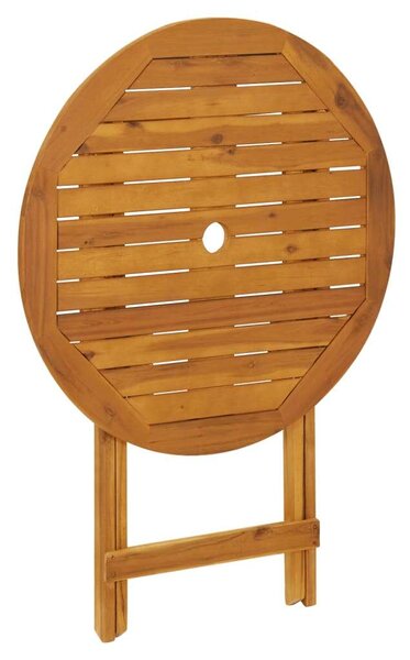 VidaXL 3 részes szürke polyrattan és tömör fa bisztrószett