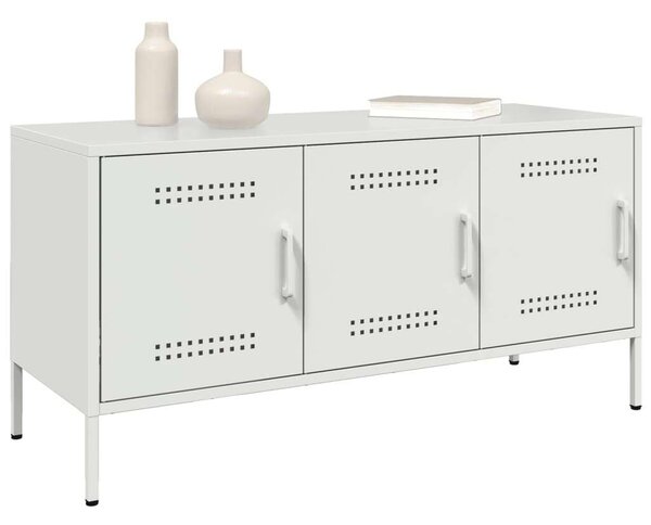 VidaXL Acél TV-szekrény - Fehér - 100,5x39x50,5 cm