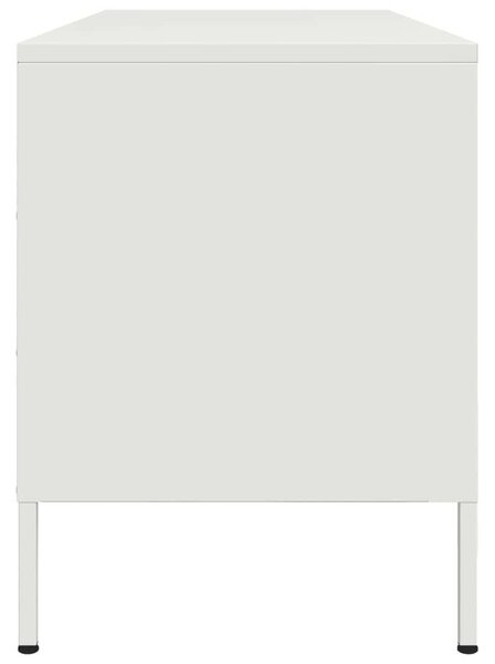 VidaXL Acél TV-szekrény - Fehér - 100,5x39x50,5 cm