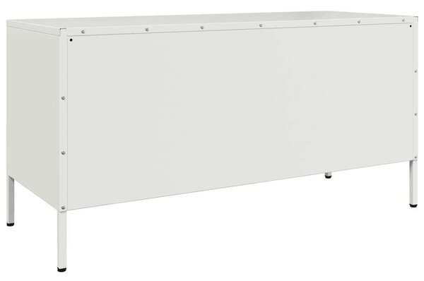 VidaXL Acél TV-szekrény - Fehér - 100,5x39x50,5 cm