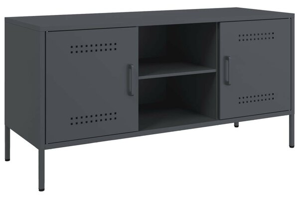 VidaXL TV-szekrény - Acél - Antracitszürke - 100,5x39x50,5 cm
