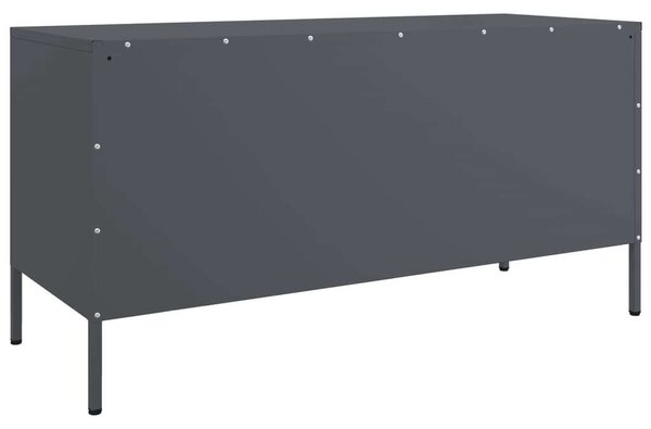 VidaXL TV-szekrény - Acél - Antracitszürke - 100,5x39x50,5 cm