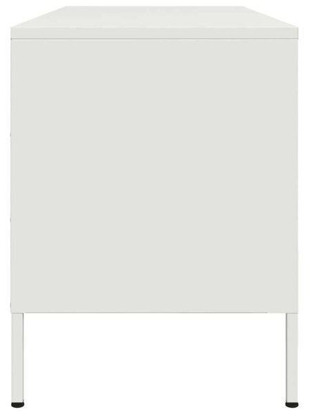 VidaXL Acél TV-szekrény - Fehér - 100,5x39x50,5cm