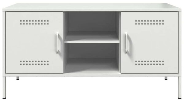 VidaXL Acél TV-szekrény - Fehér - 100,5x39x50,5cm