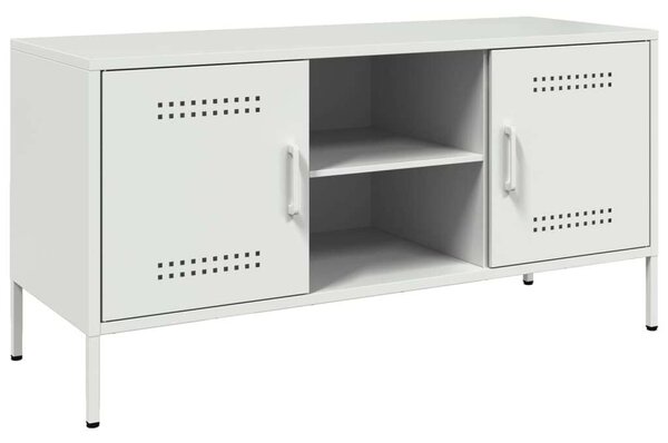 VidaXL Acél TV-szekrény - Fehér - 100,5x39x50,5cm