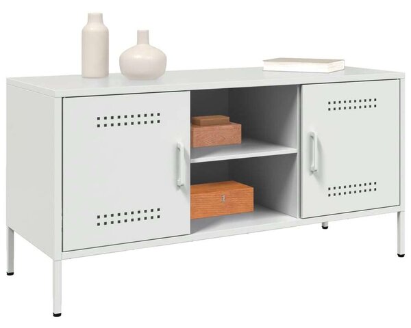 VidaXL Acél TV-szekrény - Fehér - 100,5x39x50,5cm