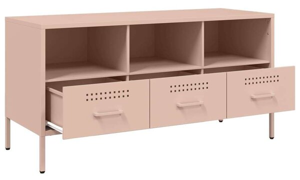 VidaXL Rózsaszín Fém TV Szekrény - 100,5x39x50,5 cm