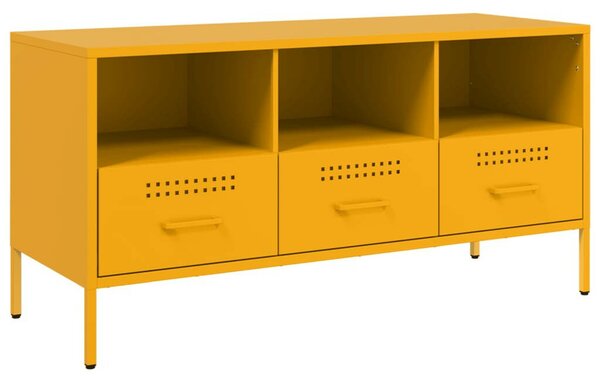 VidaXL Mustársárga Fém TV Szekrény - 100x40x50 cm