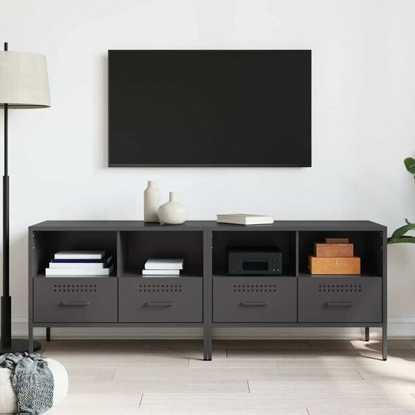 VidaXL Ipari Fém TV-szekrény Szett - 2 db - 68x39x50,5 cm