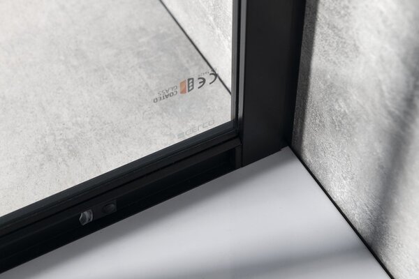 Gelco Gelco, SIGMA SIMPLY BLACK négyzet alakú zuhanyparaván 1000x800mm, R550, átlátszó üveg, GS1080B