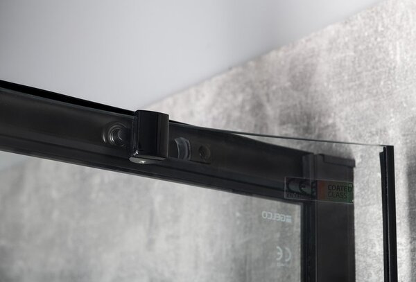 Gelco Gelco, SIGMA SIMPLY BLACK négyzet alakú zuhanyparaván 1000x800mm, R550, átlátszó üveg, GS1080B