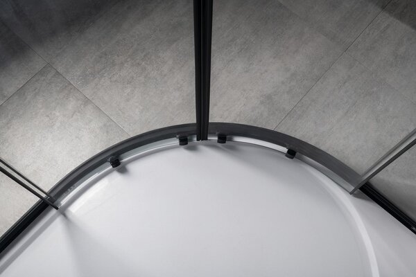 Gelco Gelco, SIGMA SIMPLY BLACK négyzet alakú zuhanyparaván 800x800mm, R550, átlátszó üveg, GS5580B