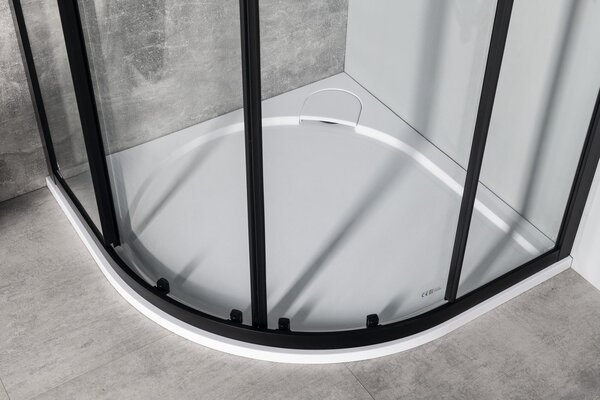 Gelco Gelco, SIGMA SIMPLY BLACK négyzet alakú zuhanyparaván 800x800mm, R550, átlátszó üveg, GS5580B