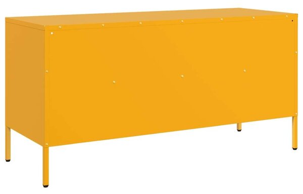 VidaXL Mustársárga Fém TV Szekrény - 100x40x50 cm