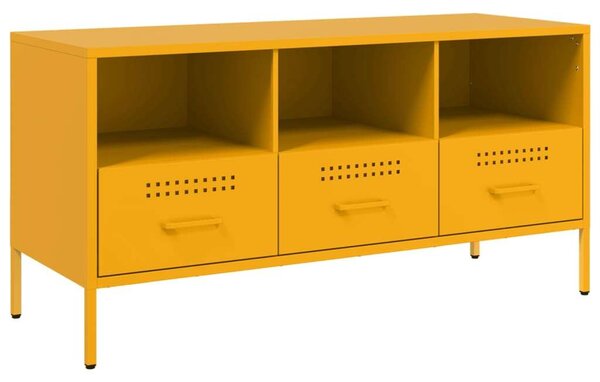 VidaXL Mustársárga Fém TV Szekrény - 100x40x50 cm