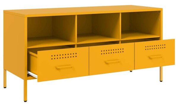 VidaXL Mustársárga Fém TV Szekrény - 100x40x50 cm