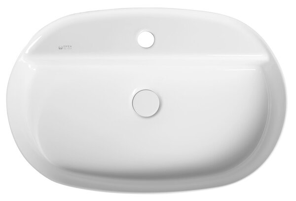 Isvea Isvea, INFINITY OVAL kerámia munkalap mosogató, 60x40 cm, fehér, 10NF65060