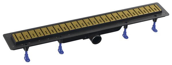 Polysan Polysan, KLAVER padlólefolyó rozsdamentes acél ráccsal, L-710, DN50, arany matt, 73721GB