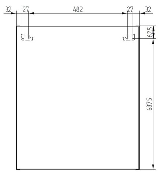 Mereo Mereo, Aira, fürdőszoba konyha 60 cm vagy 80 cm, tükör szekrény, 2x ajtók, kronberg tölgy, MER-CN716GD