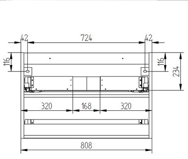 Mereo Mereo, Aira, Fürdőszobaszekrény öntött márvány mosdóval 81 cm, fehér, MER-CN711M