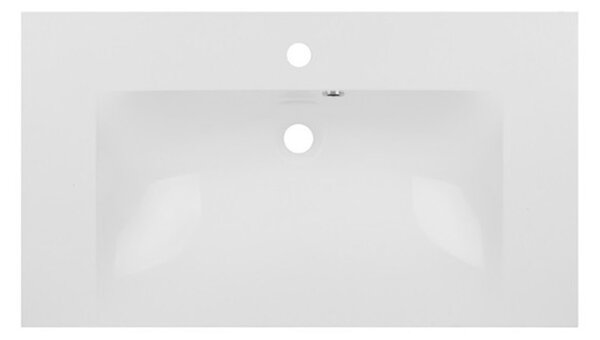 Mereo Mereo, Aira, Fürdőszobaszekrény öntött márvány mosdóval 81 cm, fehér, MER-CN711M