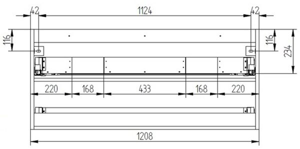 Mereo Mereo, Aira, fürdőszoba szekrény kerámia mosdóval 121 cm, kronberg tölgy, MER-CN723