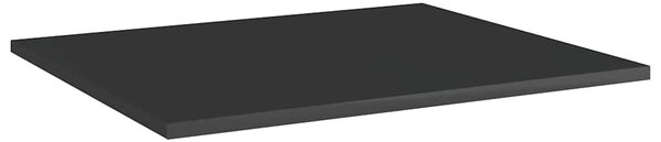8 db magasfényű fekete szerelt fa könyvespolc 60 x 50 x 1,5 cm