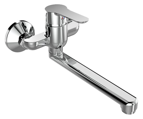 Mereo Mereo, Mosogató fali csaptelep, Zuna, lapos hevederrel 160 mm, króm, MER-CB302A02Z