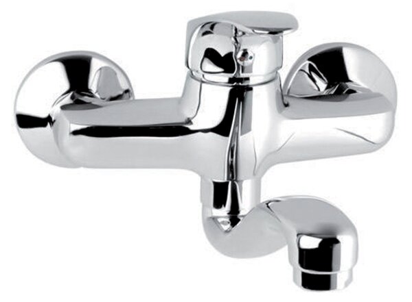 Mereo Mereo, Mosogató fali csaptelep, Sonata, lapos hajlított karral 210 mm, króm, MER-CB301N