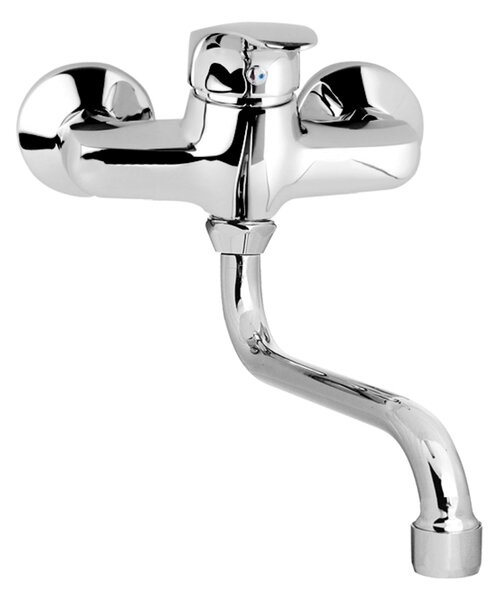 Mereo Mereo, Mosogató falra szerelhető csaptelep, Sonata, csőkarral átm. 18 mm - 200 mm, króm, MER-CB301A01N