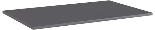 4 db magasfényű szürke forgácslap könyvespolc lap 80x50x1,5 cm
