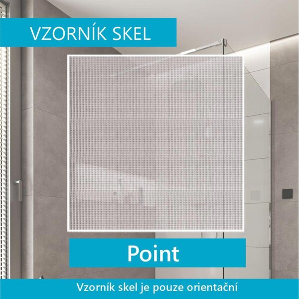 Mereo Mereo, Zuhanykabin, LIMA, negyedkör, 90 cm, fehér ALU, üveg Point, MER-CK608B02K