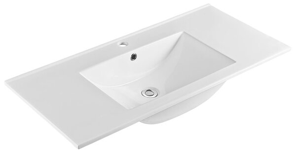Mereo Mereo, Bútor mosdó SLIM, 101x46x18 cm, kerámia, fehér, MER-UC10146