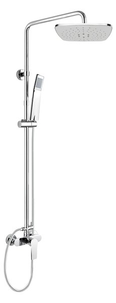 Mereo Mereo, Fali zuhanycsaptelep Dita 150 mm zuhanygarnitúrával, kézi és tányérzuhannyal 225x225mm, MER-CBE60104SBD