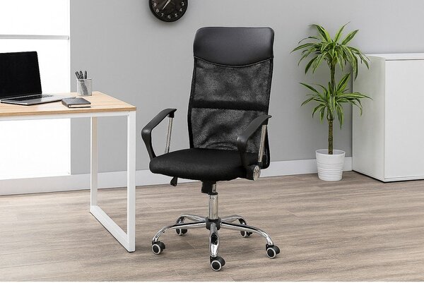 Fekete kárpitozott irodai szék Arco – Bonami Essentials